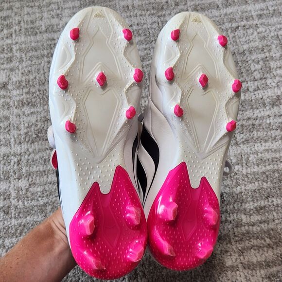 Adidas youth Predator Precision.3 FG soccer cleats white black pink size 6 - Picture 10 of 10